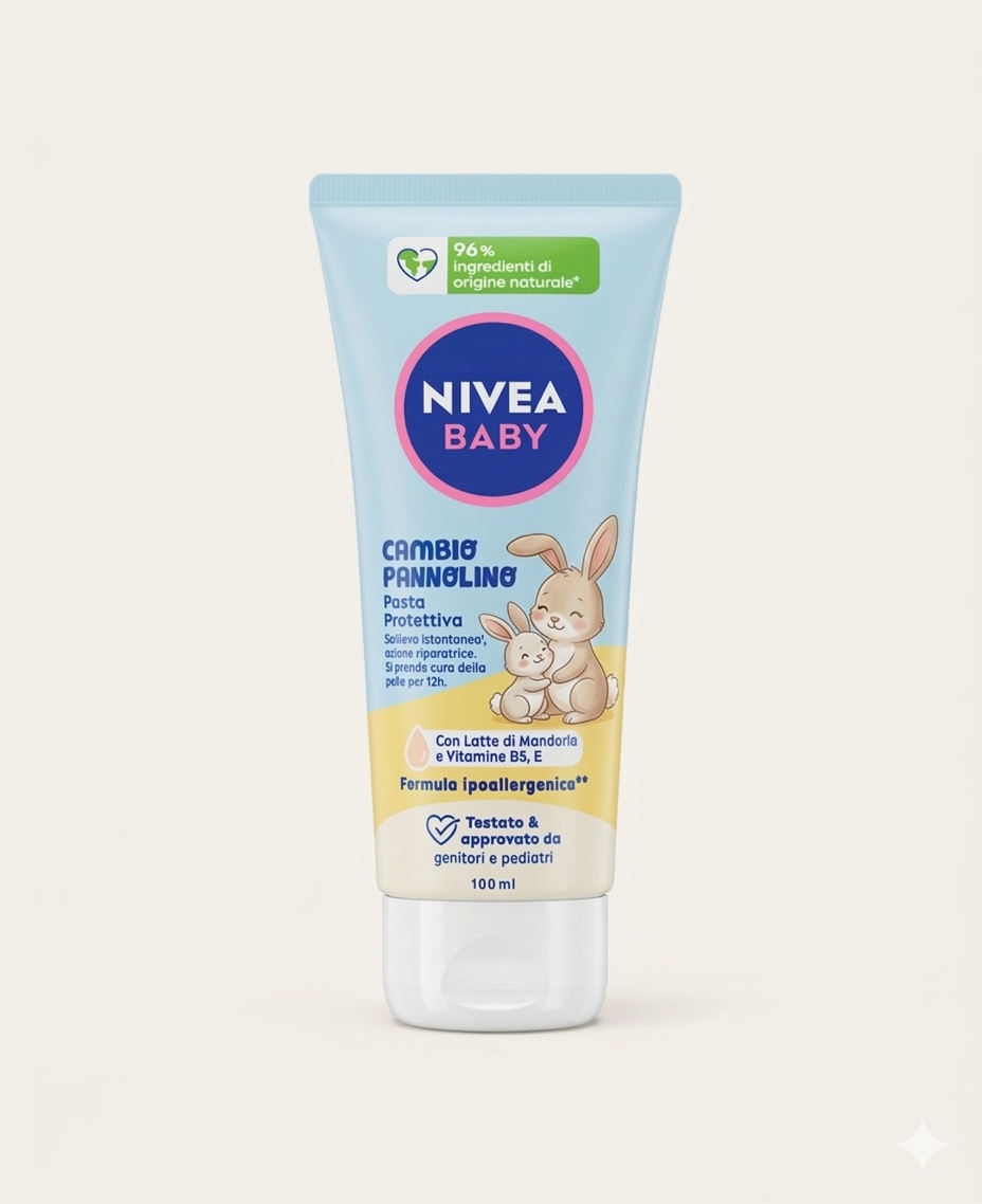 nivea pasta protettiva lenitiva con ossido di zinco e pantenolo nivea baby 100 ml. - foto 1