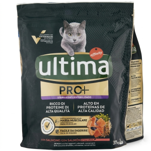 Cibo secco per gatti sterilizzati protezione e benessere salmone  375 gr.
