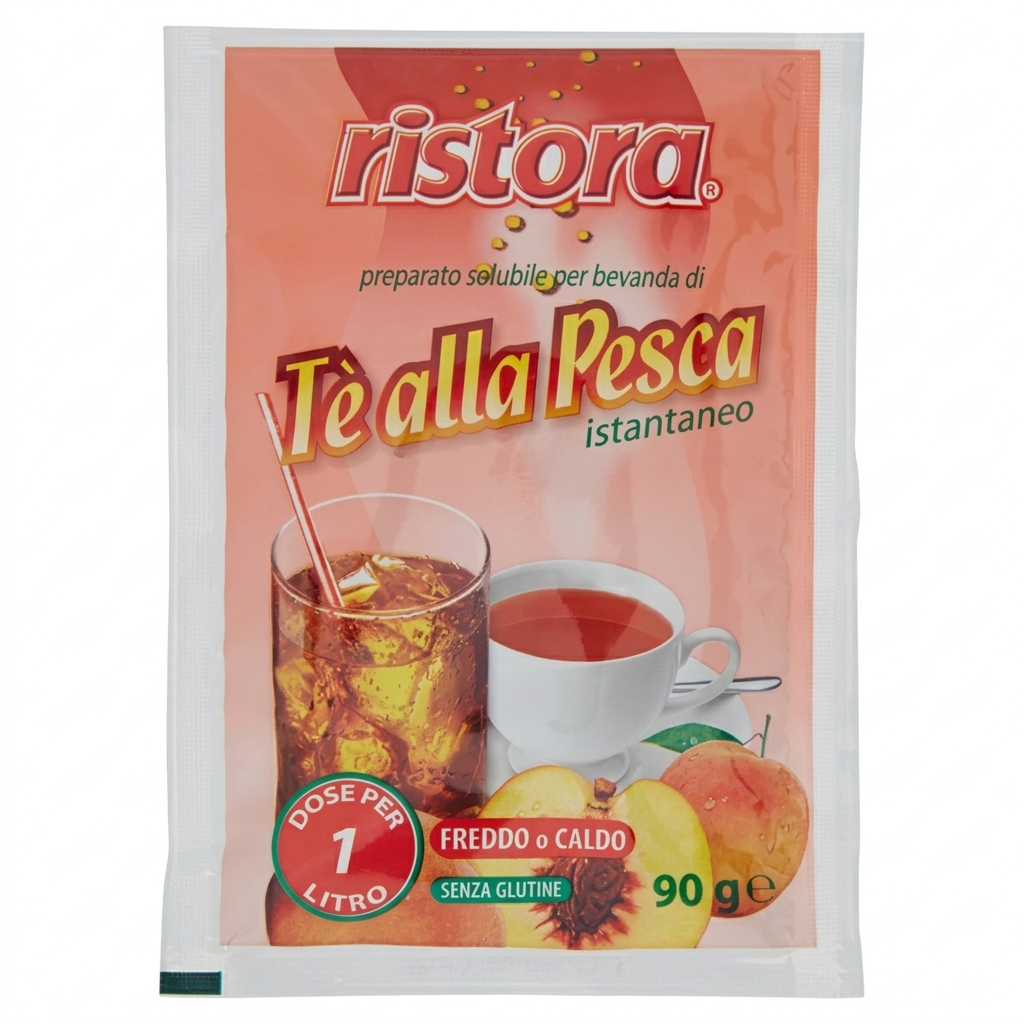 ristora preparato istantaneo per tè al pesca in busta ristora 90 gr. - foto 1