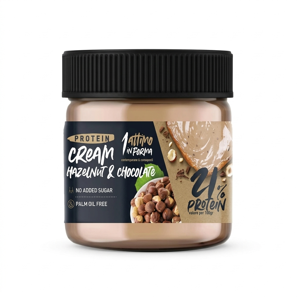 1 attimo in forma crema spalmabile proteica nocciola e cioccolato 21% proteine 1 attimo in forma 180 gr. - foto 1