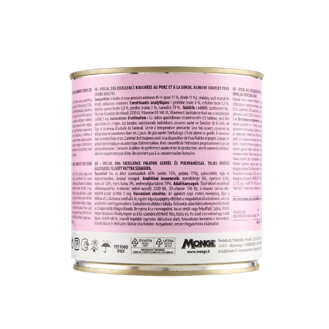 monge bocconi cotti al forno bigusto maiale tacchino special dog excellence all breeds adult 720 gr. - foto 2