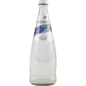 Acqua minerale  frizzante in bottiglia vap 75 cl.