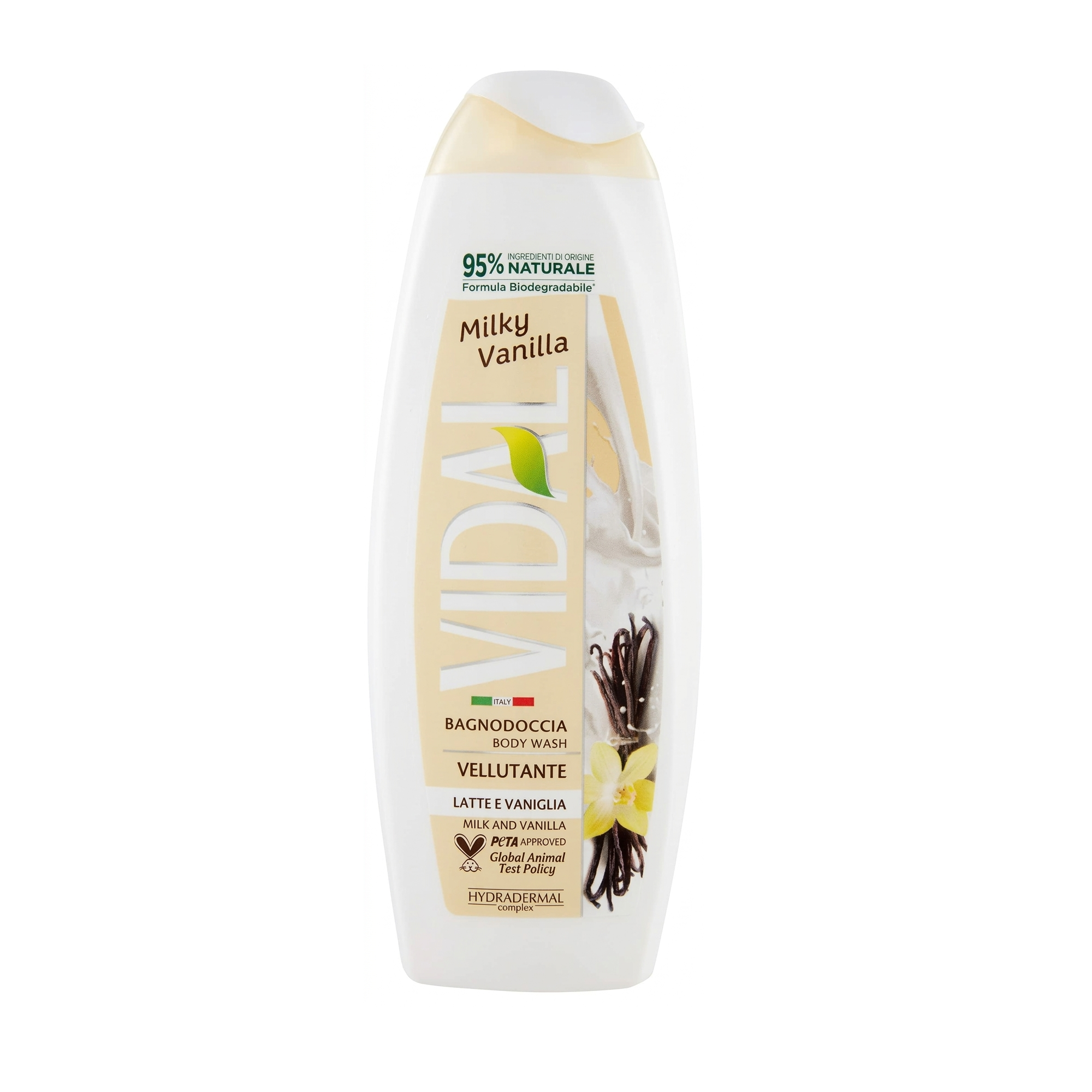 vidal bagnodoccia vellutante latte e vaniglia milky vanilla vidal da 500 ml. - foto 1