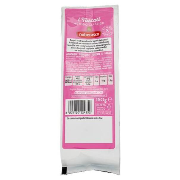 noberasco bustina di anacardi tostati salati noberasco da 150 gr. - foto 2
