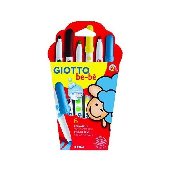 giotto super pennarelli bebè astuccio spirito atossici e superlavabili giotto x6 6 colori pz. - foto 1