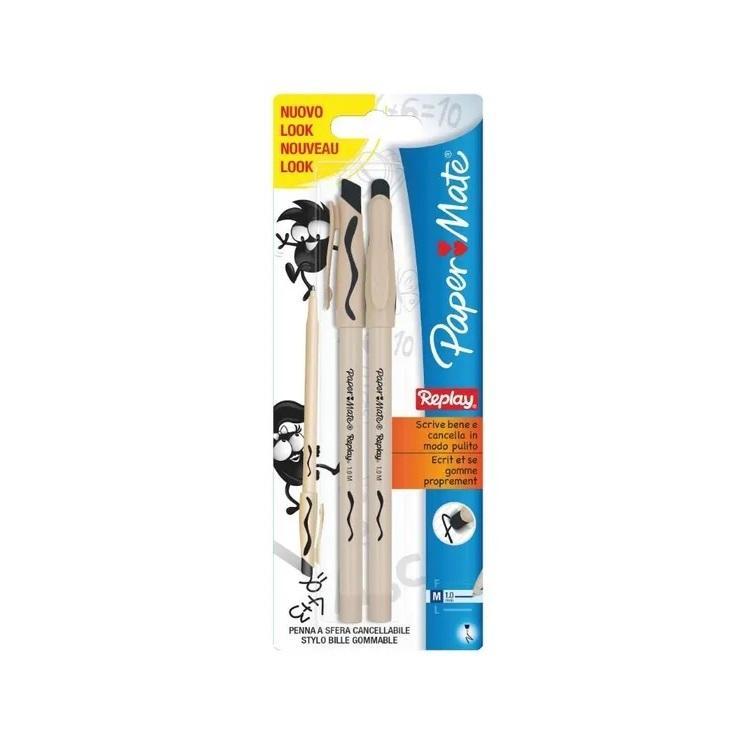 paper mate penna replay nera paper mate 2 pz. - foto 1