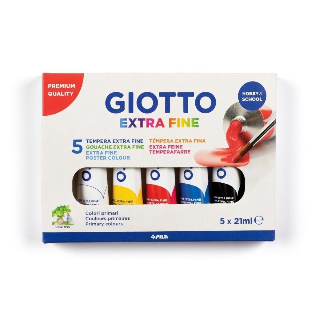 giotto astuccio tempere extra fine premium scuola e hobby giotto x5 tubetti 21 ml. - foto 1