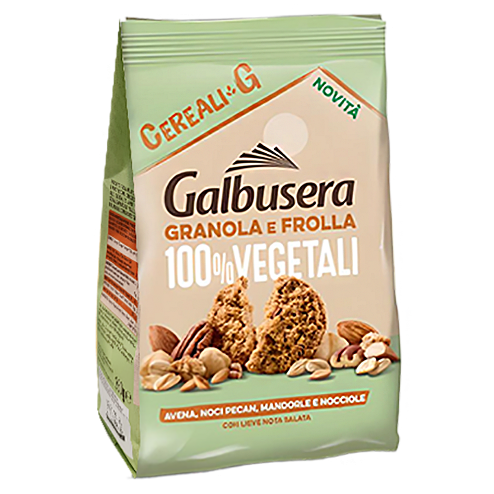galbusera biscotti cereali granola e frolla con avena, noci pecan, mandorle e nocciole galbusera 280 gr. - foto 1