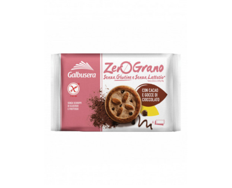 galbusera biscotti zerograno con gocce di cioccolato squisiti galbusera 220 gr. - foto 1