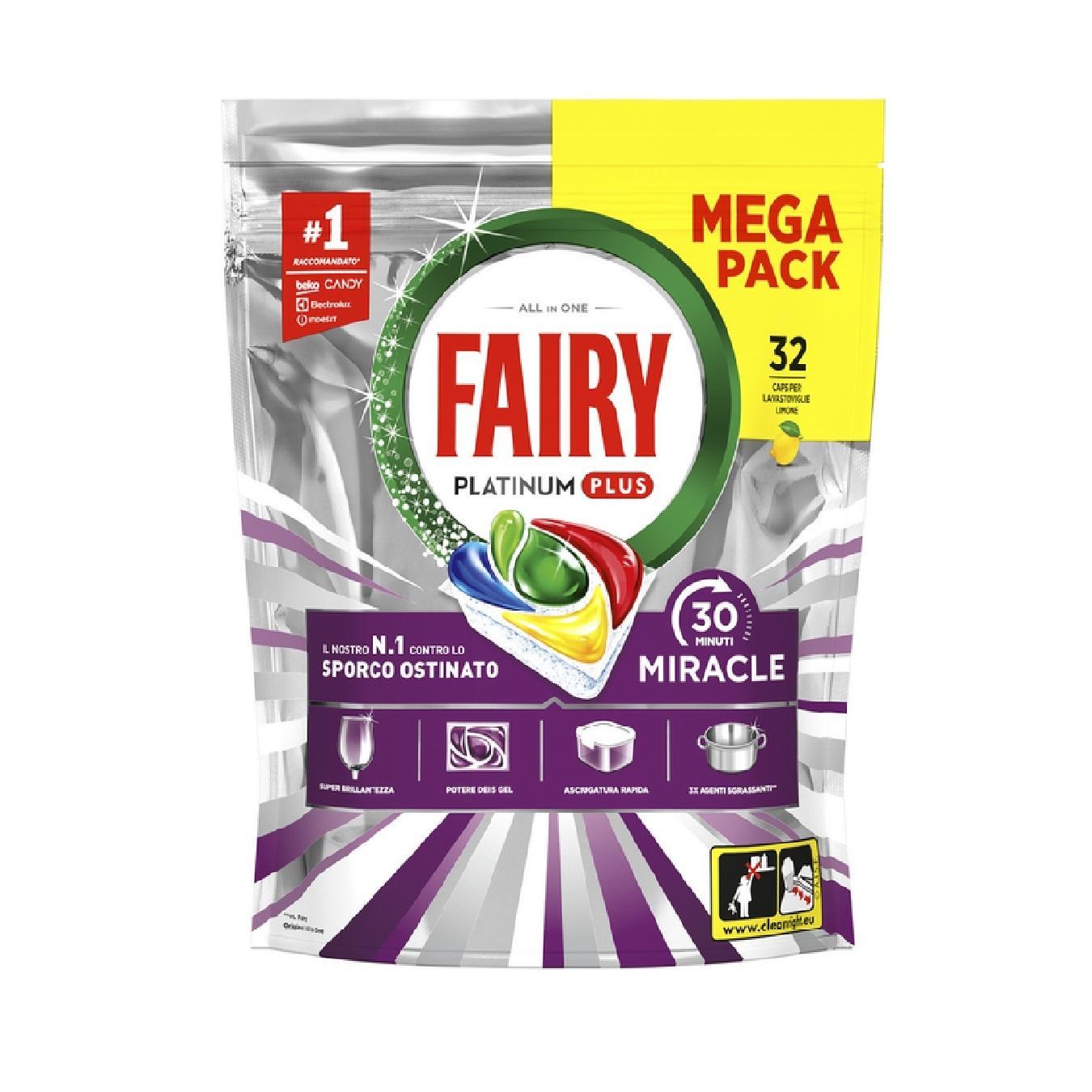 fairy confezione di capsule caps da x32 al limone fairy tutto in 1 platinum plus - foto 1