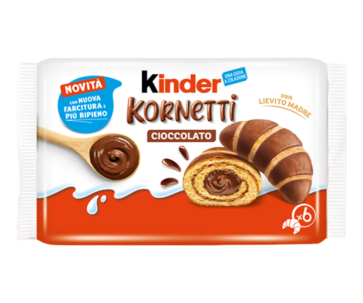 kinder kornetti kinder con cioccolato kinder 270 gr. - foto 1