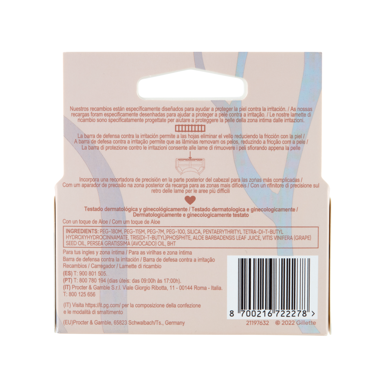 gilette lamette di ricambio per rasoi da donna gilette venus per peli e pelle della zona intima x3 ricariche - foto 2
