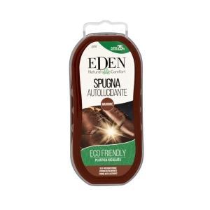 Spugna autolucidante per scarpe calzature eco colore marrone