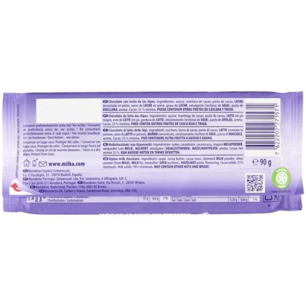 milka tavoletta di cioccolato al latte milka 90 gr. - foto 2
