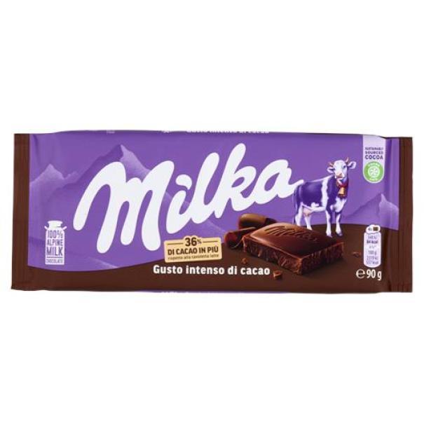 milka barra di cioccolato al latte 100% alpino gusto intenso cacao da 90 gr. - foto 1