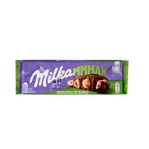 Maxi tavoletta di cioccolato al latte 100% alpino con nocciole intere  250 gr.