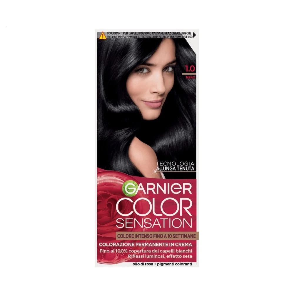 garnier confezione tintura per capelli color sensation nero 1.0 garnier - foto 1
