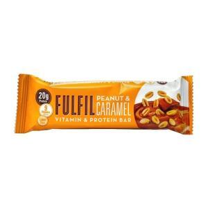 Barretta proteica alle arachidi e caramello con vitamine  peanut caramel protein bar 55 gr.