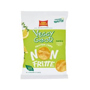 Patatine veggy good protein chips non fritte al limone e timo  benessere 65 gr.