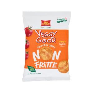 Patatine vegane benessere veggy good protein chips non fritte al pomodoro  65 gr.