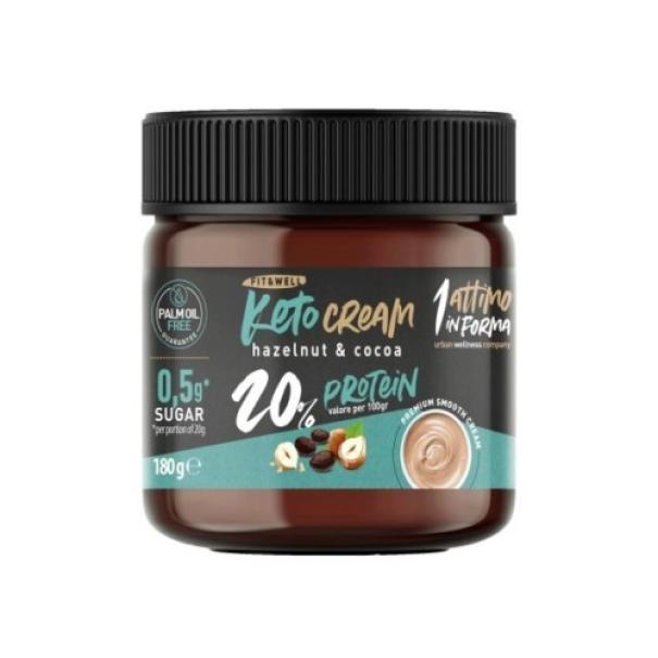 1 attimo in forma crema spalmabile alla nocciola e cioccolato keto proteica protein 180 gr. - foto 1