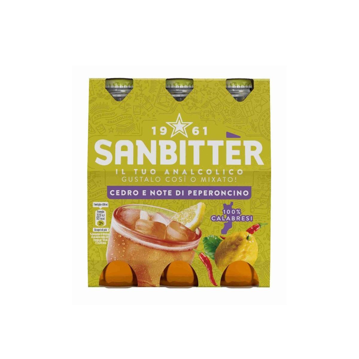 sanbitter aperitivo cedro e peperoncino sanbitter x3 20 cl. - foto 1