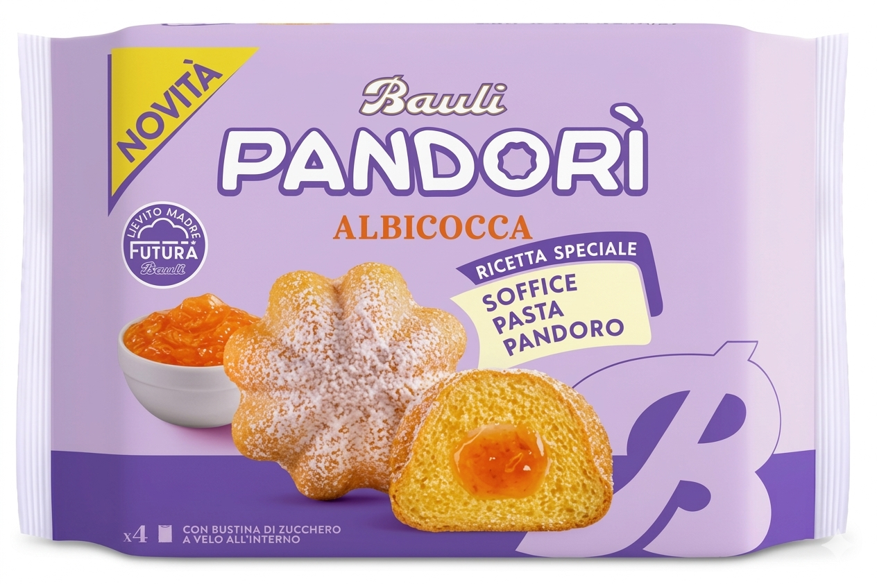 bauli pandorì farcito all' albicocca bauli 178 gr. - foto 1
