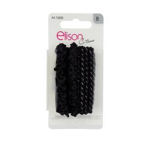 Set elastici neri per capelli black  6 pezzi
