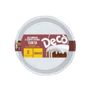 Vaschetta recipiente per torta alluminio e carta forno  senza imburrare x2 pz.