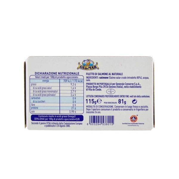 asdomar filetto di salmone al naturale asdomar da 115 gr. - foto 3
