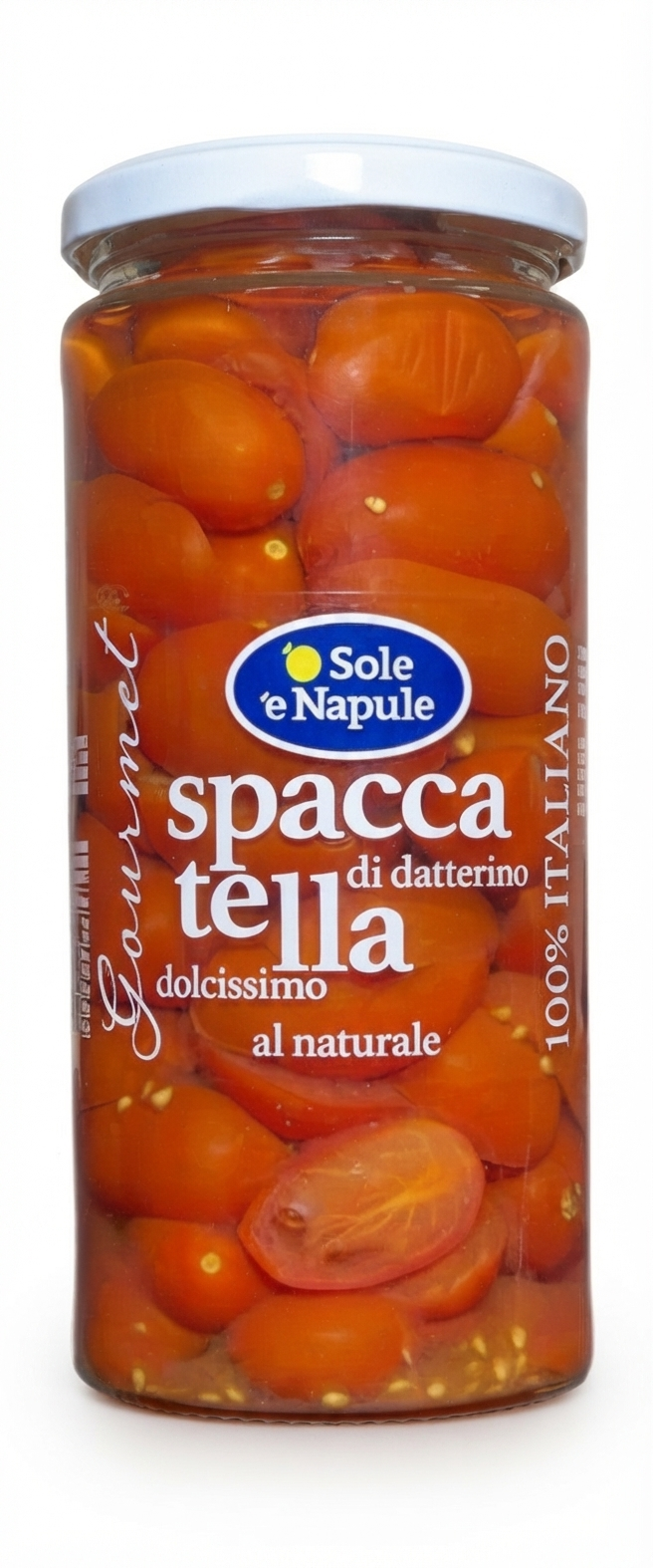 osoleenapule, spaccatelladatterino, pomodorodatterino, conservealimentari, sugheprouti, spesaonline, 400 GR, O SOLE E NAPULE 400 GR, bonta, gusto mediterraneo, qualita, dispensa, piacere, fragranza, prodotti o sole e napule, 400gr, benessere, 400 GR o' sole e' napule spaccatella di datterino rosso 400 gr 'o sole e napule - foto 1