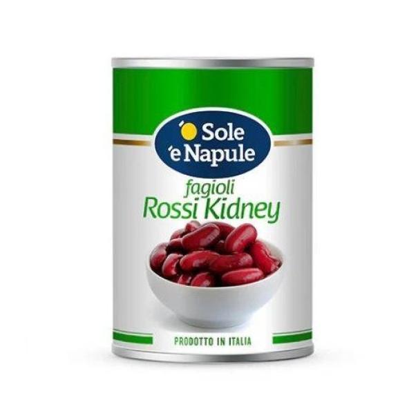 o' sole e' napule fagioli rossi red kidney lessati in lattina o' sole e' napule 400 gr. - foto 1