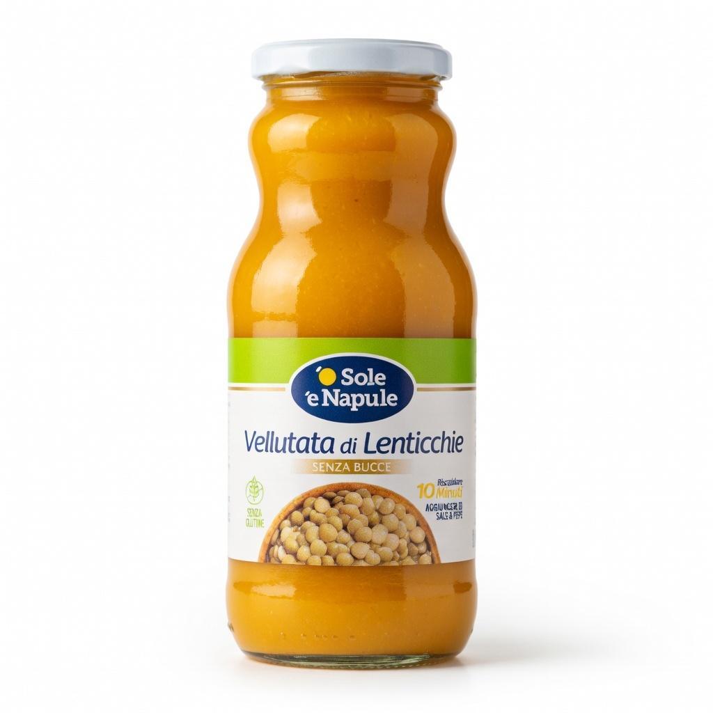 o' sole e' napule vellutata lenticchie in confezione vetro singola o' sole e' napule da 350 gr. - foto 1