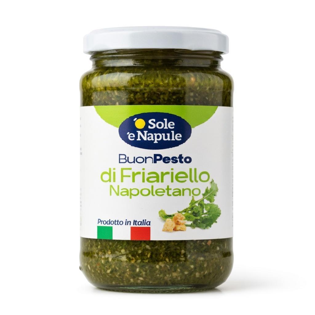 o' sole e' napule pesto di friariello napoletano in barattolo singolo di vetro o' sole e' napule buonpesto da 190 gr. - foto 1