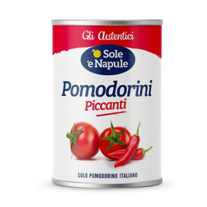 Pomodorini ciliegini interi piccanti in salsa o' sole 400 gr.