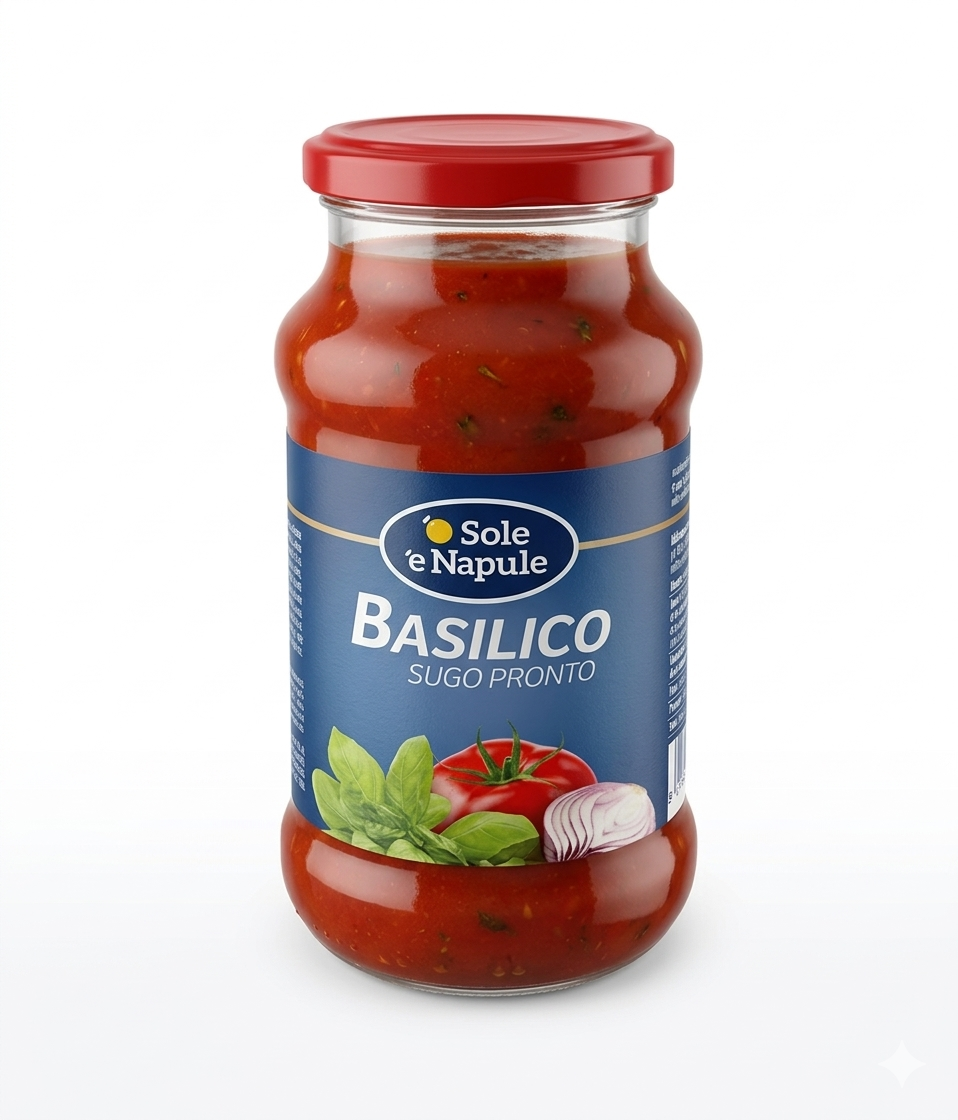 o' sole e' napule sugo pronto pomodoro al basilico in barattolo singolo o' sole e' napule da 350 gr. - foto 1