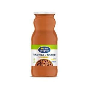 Vellutata di fagioli borlotti in vetro  da 350 gr.