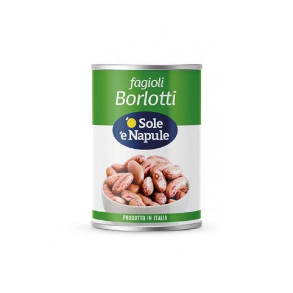 o' sole e' napule fagioli borlotti lessati in lattina o' sole e' napule 400 gr. - foto 1