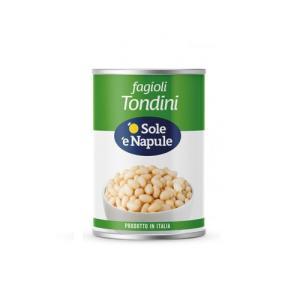 Fagioli tondini lessati in latta  400 gr.