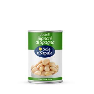 Fagioli bianchi di spagna lessati in lattina  da 400 gr.