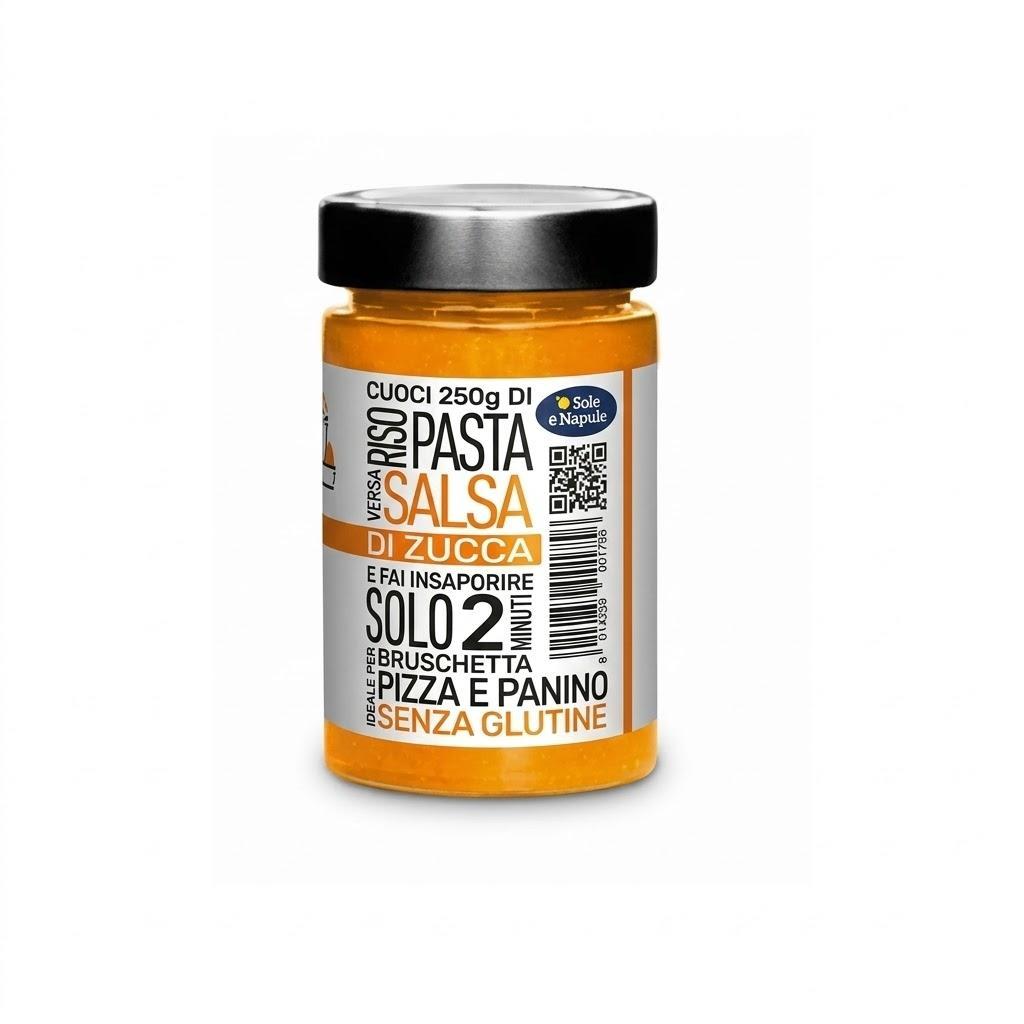 o' sole e' napule salsa per pasta e condimento alla zucca 'o sole 'e napule 190 gr. - foto 1