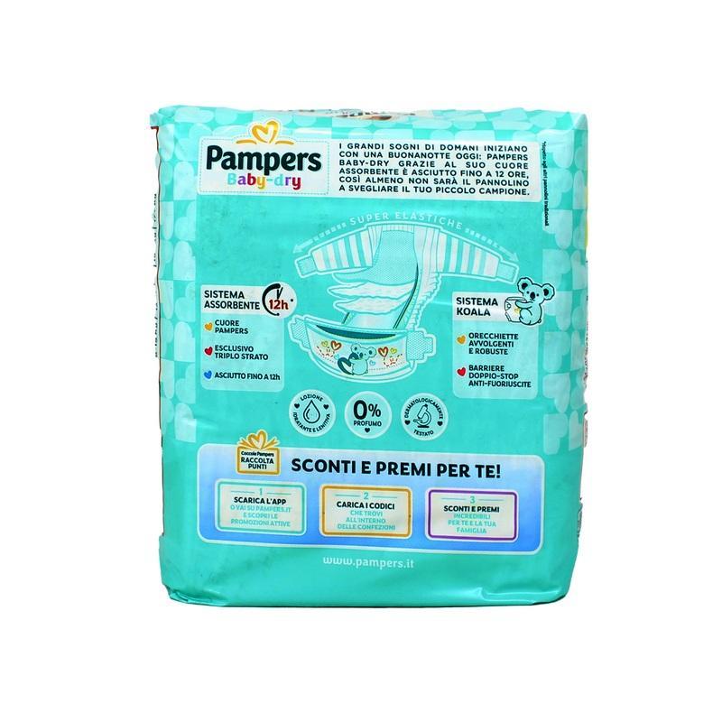 pampers pannolini pampers baby dry 3 midi 4-9 kg 20 pz. - foto 2