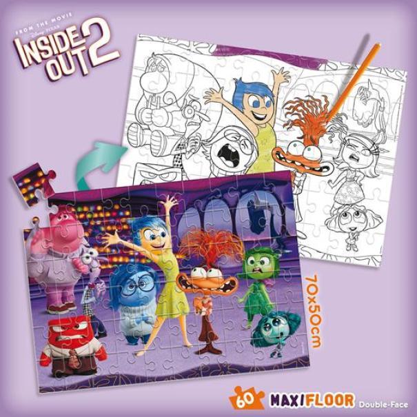 lisciani puzzle giochi maxifloor disney inside out 2 lisciani 60 pz. - foto 2
