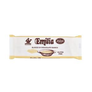 Tavoletta blocco di cioccolato bianco gluten free  emilia da 140 gr.