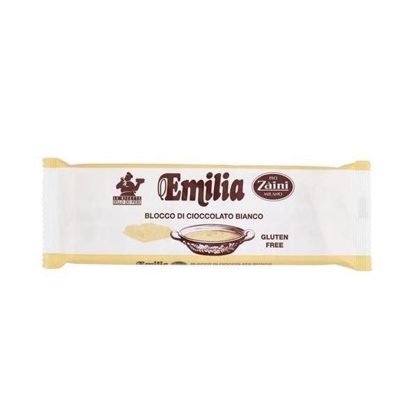 zaini tavoletta blocco di cioccolato bianco gluten free zaini emilia da 140 gr. - foto 1
