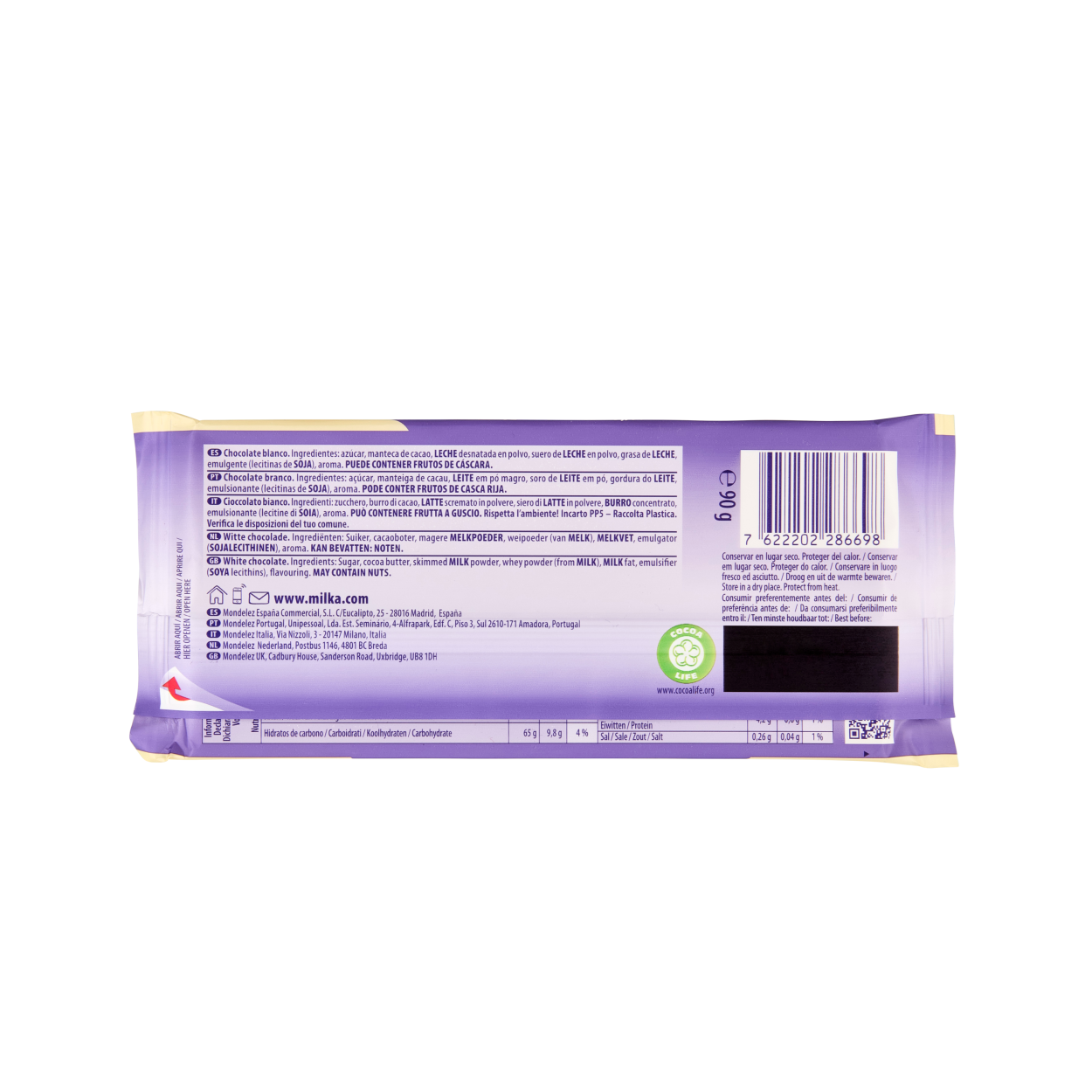 milka tavoletta di cioccolato bianco milka 90 gr. - foto 2