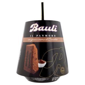 Dolce da forno panmoro con crema e gocce di cioccolato