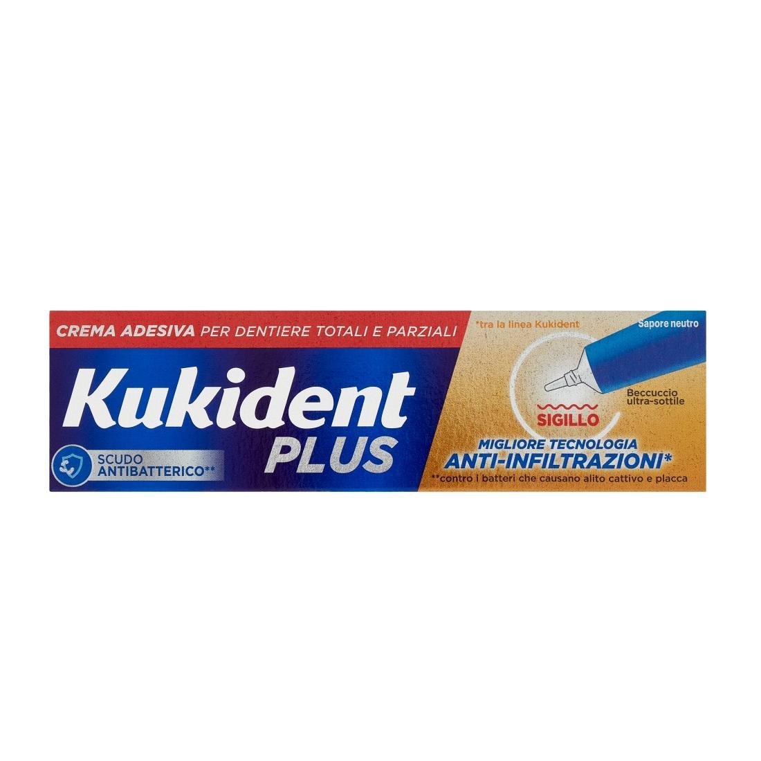 kukident crema adesiva per dentiere totali e parziali kukident plus 35 gr. - foto 1