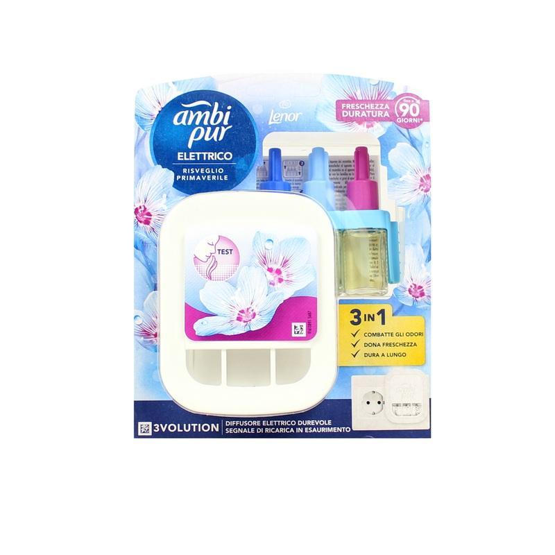 ambipur profumatore diffusore elettrico ambipur 3 volution + ricarica risveglio primaverile 20 ml durata fino a 90 giorni - foto 1