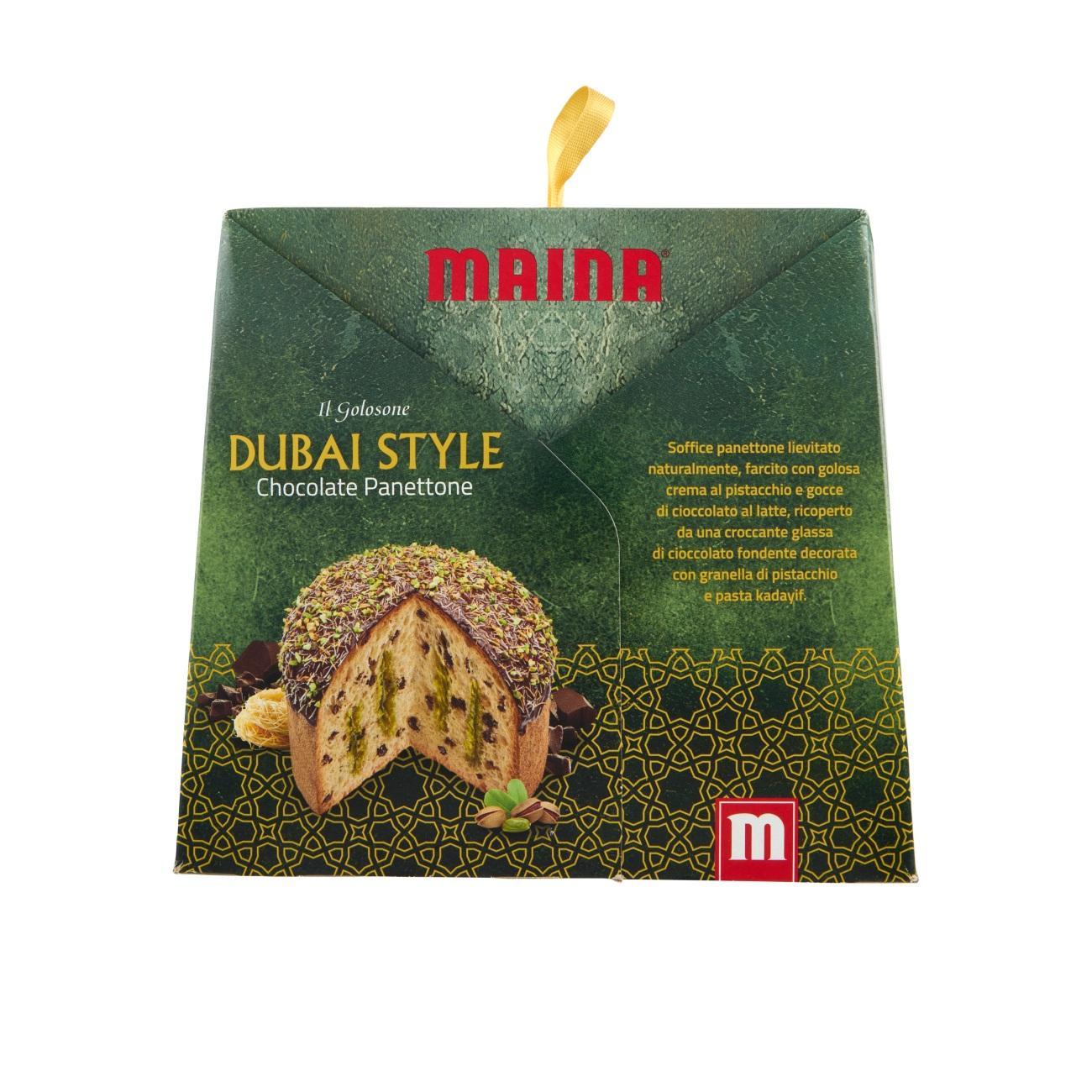 maina panettone al cioccolato maina il golosone dubai style chocolate 750 gr. - foto 2